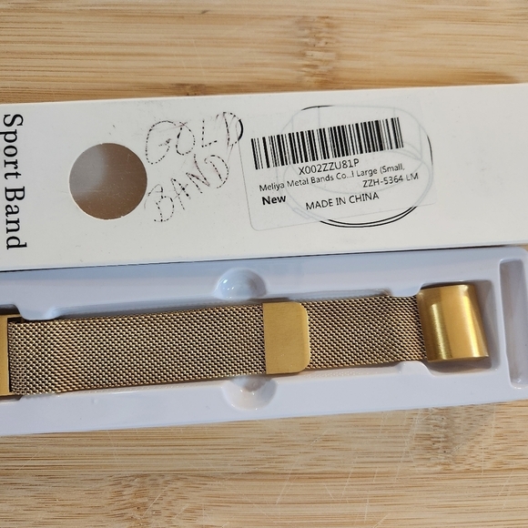 Fitbit Charge 2 Watch Band Metal Gold Mesh Unisex Adjustable Small Large - Picture 3 of 9